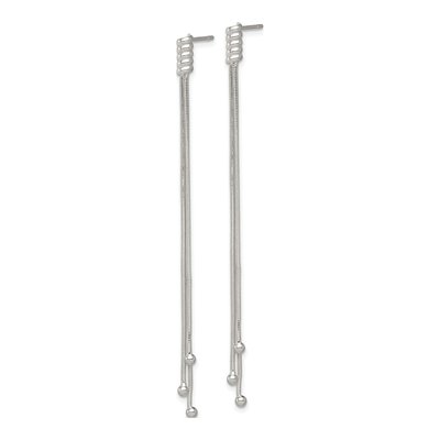 Sterling Silver 3-Strand Dangle Earrings – view 3