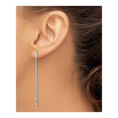 Sterling Silver 3-Strand Dangle Earrings – view 4