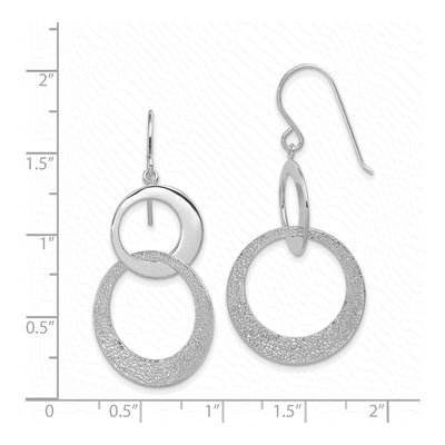 Sterling Silver Interlocking Circle Dangle Earrings – view 5