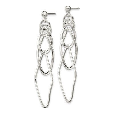 Sterling Silver Geometric Dangle Earrings – view 4