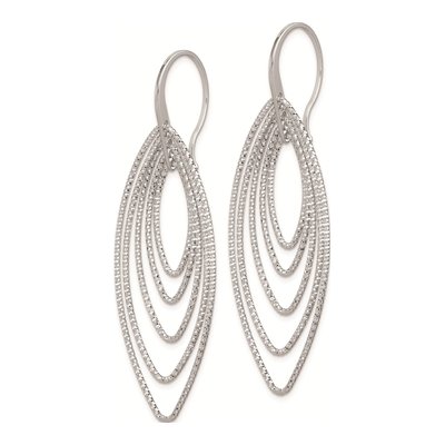 Sterling Silver Marquise Dangle Earrings – view 3