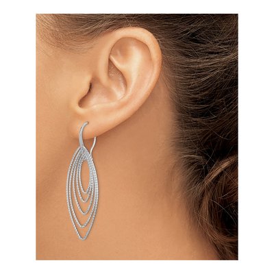 Sterling Silver Marquise Dangle Earrings – view 4