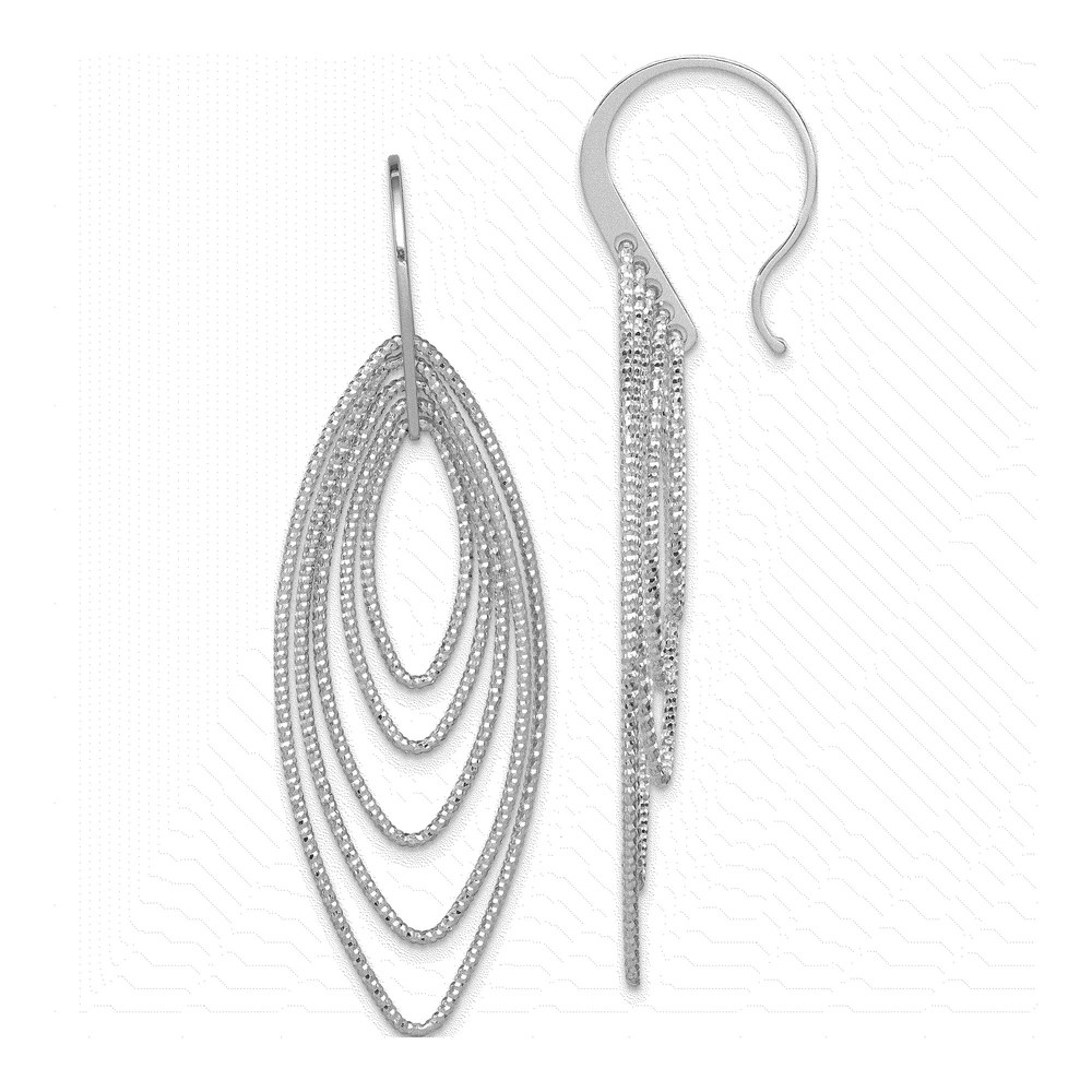 Sterling Silver Marquise Dangle Earrings
