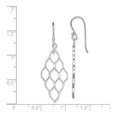 Sterling Silver Honeycomb Dangle Earrings – view 5