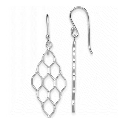 Sterling Silver Honeycomb Dangle Earrings