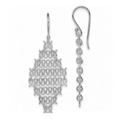 Sterling Silver Link Dangle Earrings