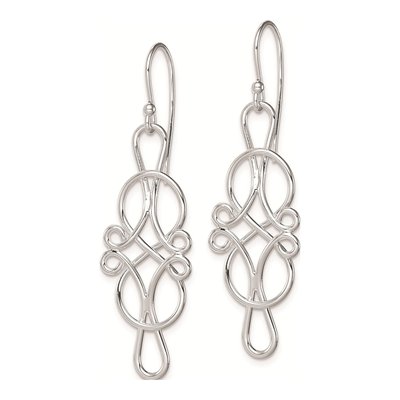 Sterling Silver Fancy Knot Dangle Earrings – view 3
