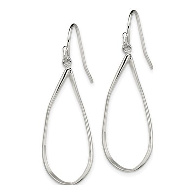 Sterling Silver Teardrop Dangle Earrings – view 3