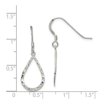 Sterling Silver Teardrop Dangle Earrings – view 5