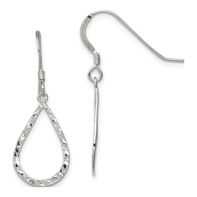 Sterling Silver Teardrop Dangle Earrings