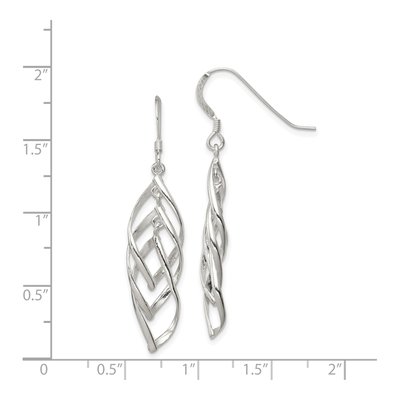 Sterling Silver Twisted Dangle Earrings – view 5