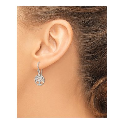 Sterling Silver Shepherd Hook Dangle Earrings – view 4