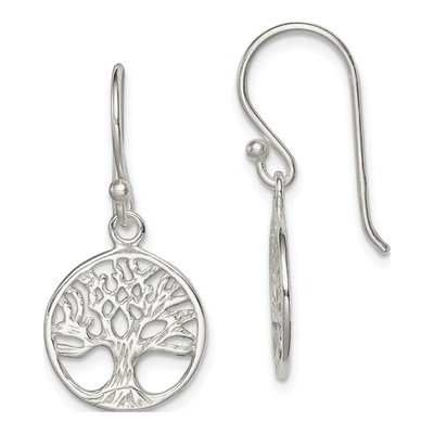 Sterling Silver Shepherd Hook Dangle Earrings