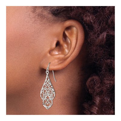 Sterling Silver Filigree Dangle Earrings – view 4