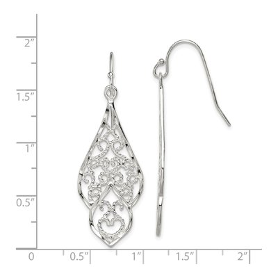 Sterling Silver Filigree Dangle Earrings – view 5