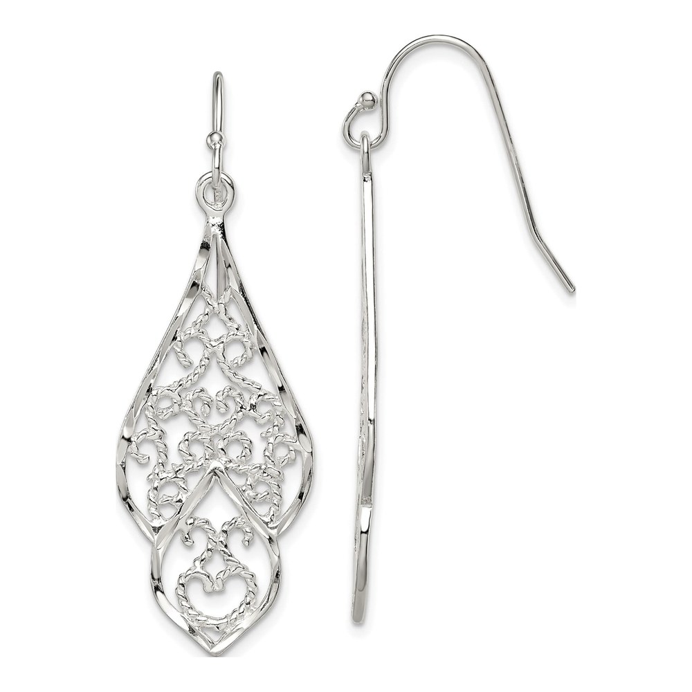 Sterling Silver Filigree Dangle Earrings
