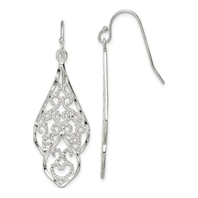 Sterling Silver Filigree Dangle Earrings