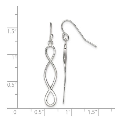 Sterling Silver Twist Dangle Earrings – view 5