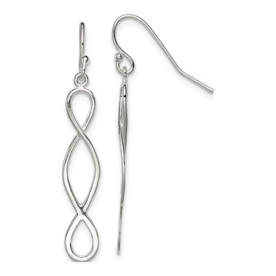 Sterling Silver Twist Dangle Earrings