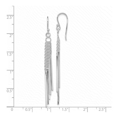 Sterling Silver Multi-Chain Dangle Earrings – view 5