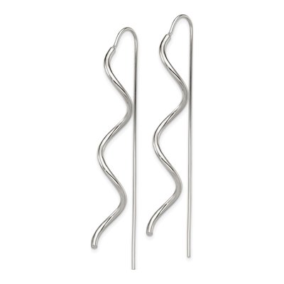 Sterling Silver Spiral Threader Earrings – view 3