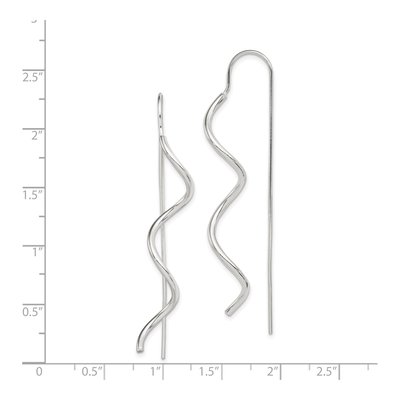 Sterling Silver Spiral Threader Earrings – view 5