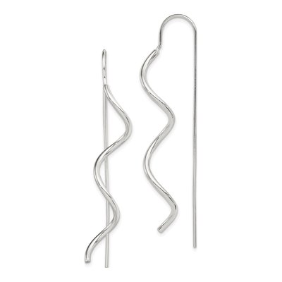 Sterling Silver Spiral Threader Earrings