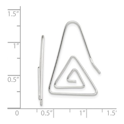 Sterling Silver Triangle Threader Earrings – view 5
