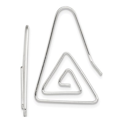 Sterling Silver Triangle Threader Earrings