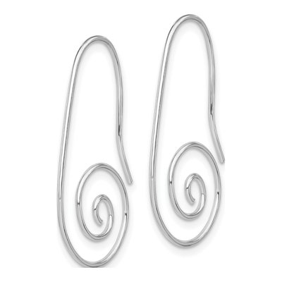 Sterling Silver Swirl Threader Earrings – view 3