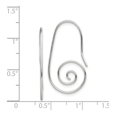 Sterling Silver Swirl Threader Earrings – view 5