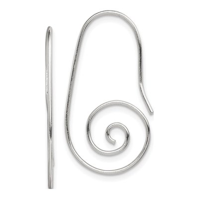 Sterling Silver Swirl Threader Earrings