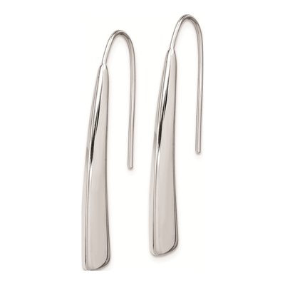 Sterling Silver Fancy Bar Threader Earrings – view 3