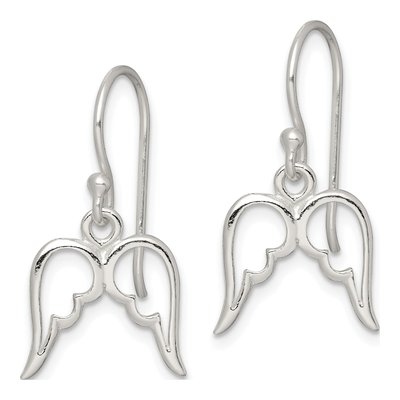 Sterling Silver Wings Dangle Earrings – view 3