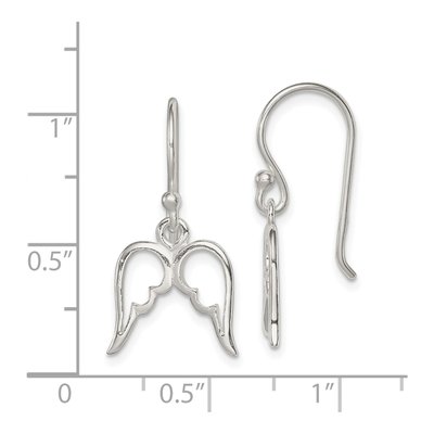 Sterling Silver Wings Dangle Earrings – view 5