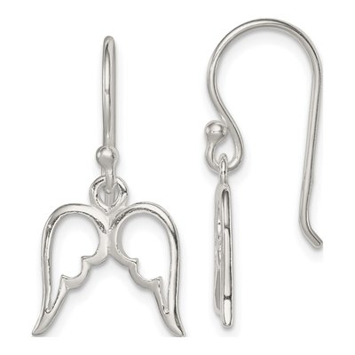 Sterling Silver Wings Dangle Earrings