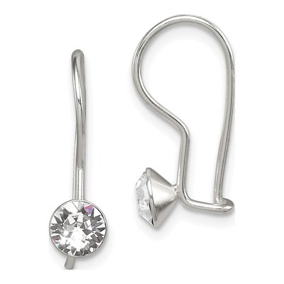 Sterling Silver Crystal Stellux Dangle Earrings