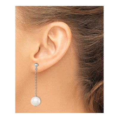 Sterling Silver Freshwater Cultured Pearl Dangle Earrings – view 4