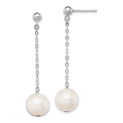 Sterling Silver Freshwater Cultured Pearl Dangle Earrings