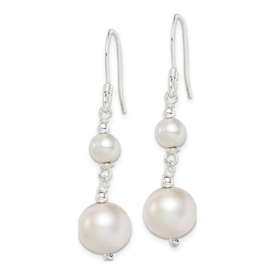 Sterling Silver Freshwater Cultured Pearl Dangle Earrings – view 3