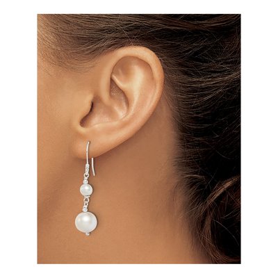 Sterling Silver Freshwater Cultured Pearl Dangle Earrings – view 4