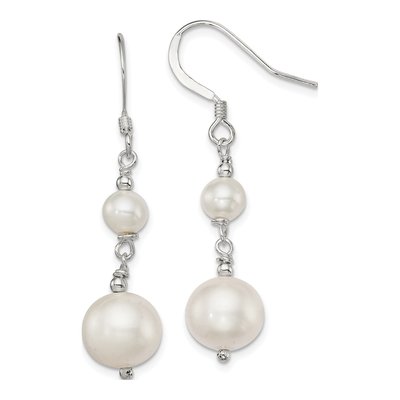 Sterling Silver Freshwater Cultured Pearl Dangle Earrings