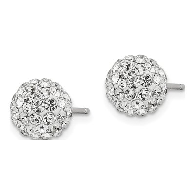 Sterling Silver Crystal Stud Earrings – view 3