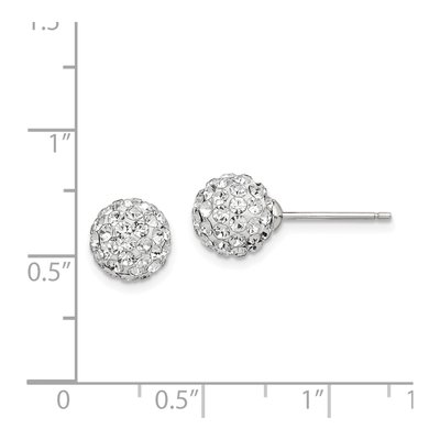 Sterling Silver Crystal Stud Earrings – view 5