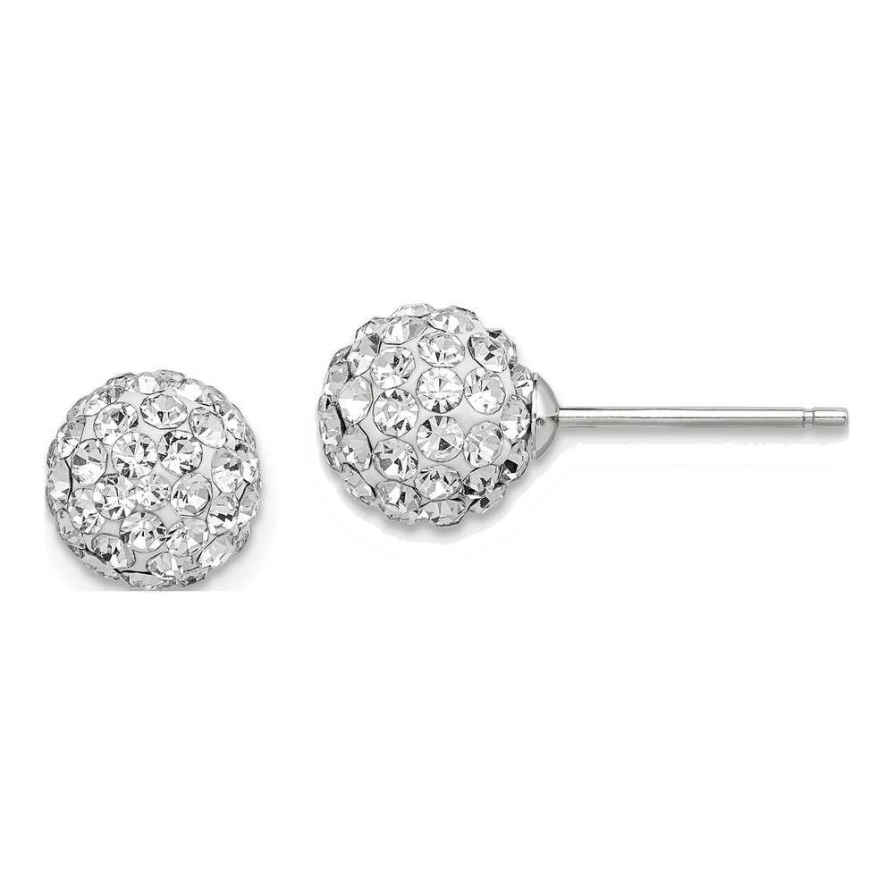 Sterling Silver Crystal Stud Earrings