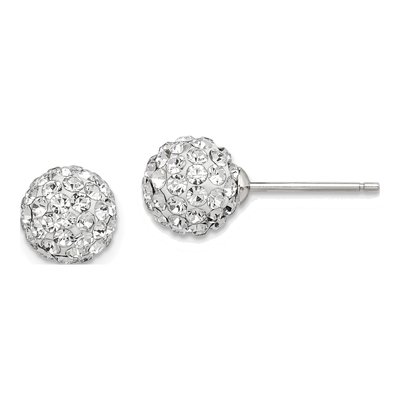 Sterling Silver Crystal Stud Earrings