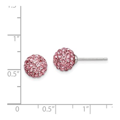 Sterling Silver Crystal Stud Earrings – view 6