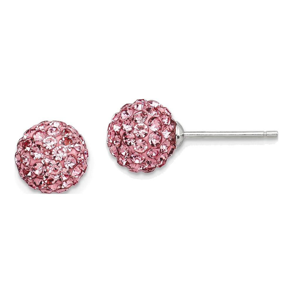 Sterling Silver Crystal Stud Earrings