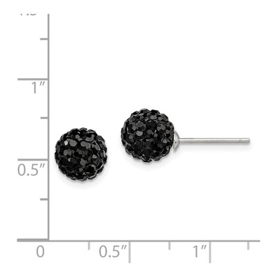 Sterling Silver Crystal Ball Stud Earrings – view 5
