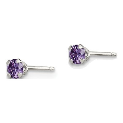 Sterling Silver Crystal Stud Earring Set of 3 – view 8